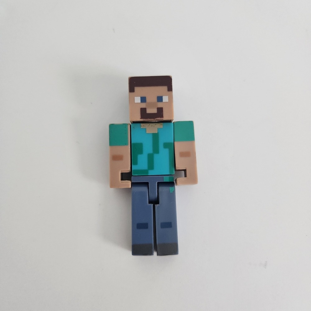 Minecraft Steve Articulated 2.75 Inch Action Figure Mojang Teal‎ Blue Classic